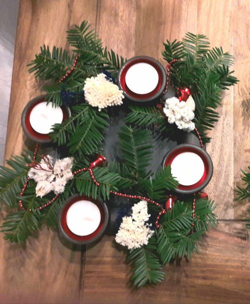 Adventní svícen - keramický — foto 3