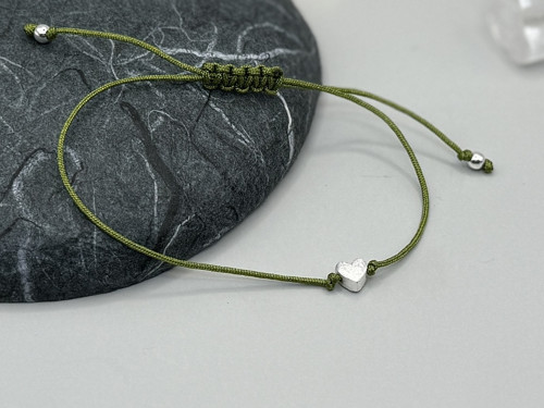 Minimalistický náramek - Tiny heart (zelená) — foto 4