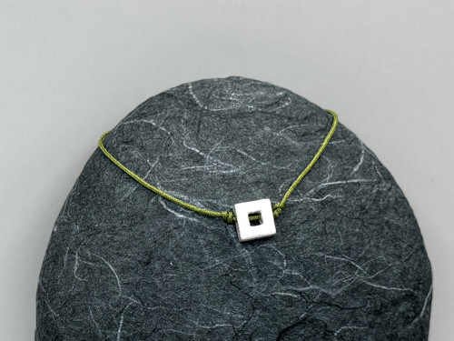 Minimalistický náramek - Big square (zelená) — foto 3