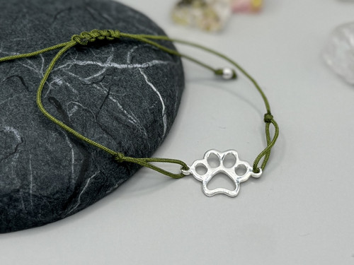 Minimalistický náramek - Paw (zelená) — foto 4