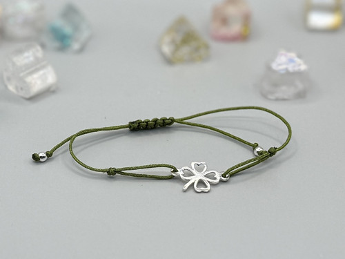 Minimalistický náramek - Clover leaf (zelená) — foto 2
