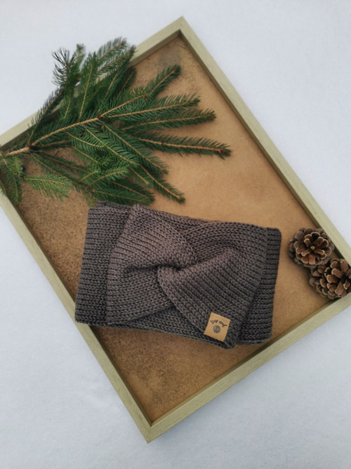 Set šály a čelenky mocca — foto 3