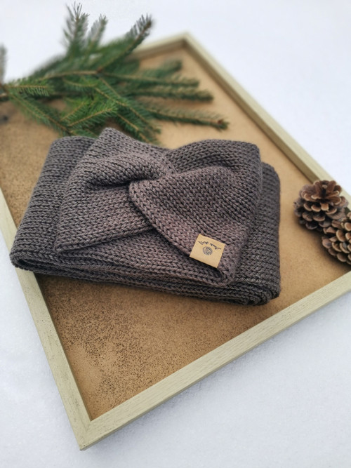 Set šály a čelenky mocca — foto 4