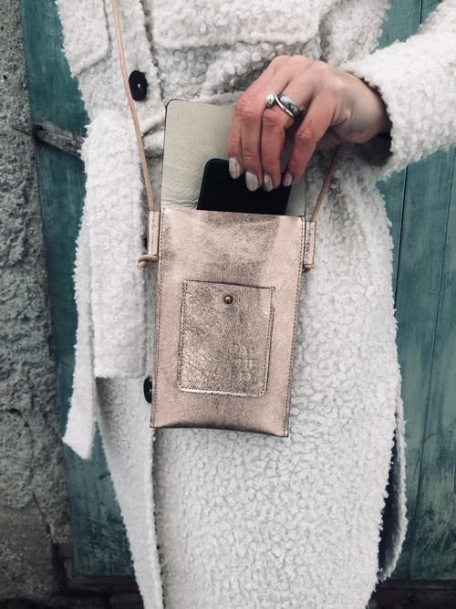 Kabelka na telefon rosegold — foto 2
