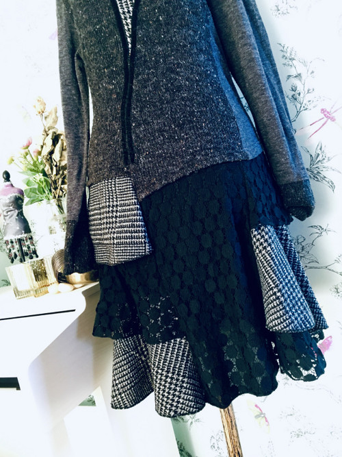 Šaty patchwork v úpletu — foto 2