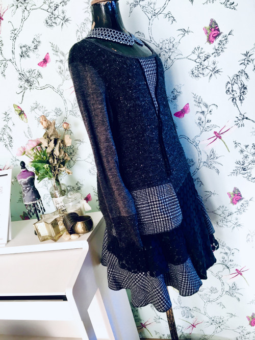 Šaty patchwork v úpletu — foto 4
