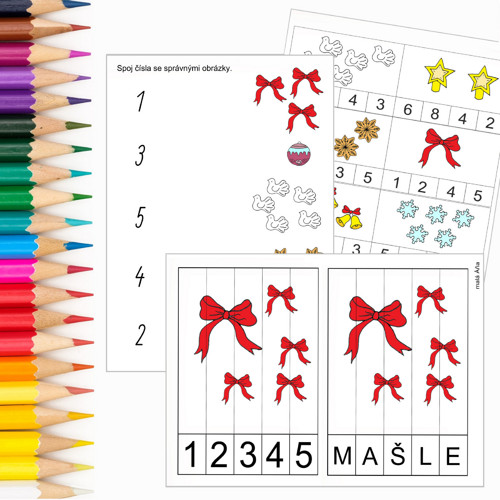 Pracovní listy - BAREVNÉ VÁNOCE PDF — foto 3