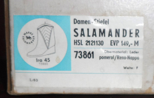 Kartonová KRABICE od bot • Salamander, DDR — foto 6