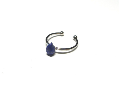 Lapis lazuli, prsten chirurgická ocel — foto 2
