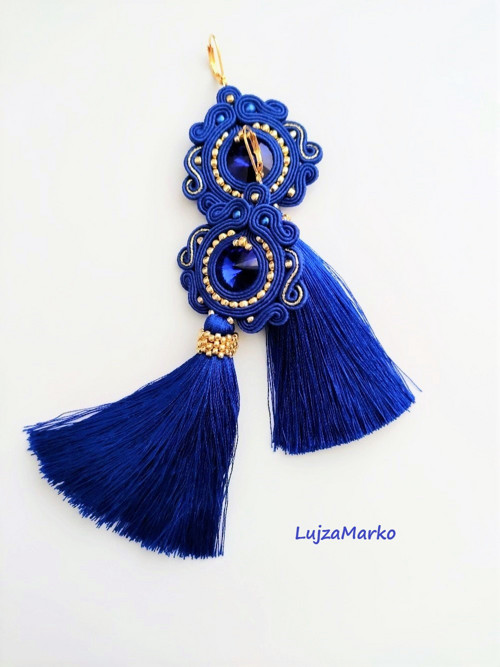 Lola soutache /sutaš náušnice — foto 3