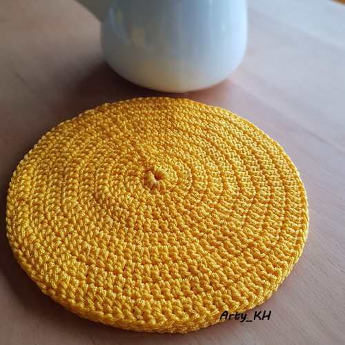 Podtácek Macramé, velký, žlutý — foto 4