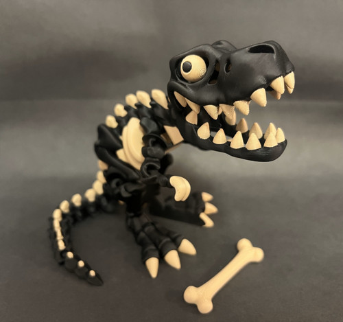 Flexi Kostěný Tyranosaurus Rex - 25 cm - 3D tisk — foto 4