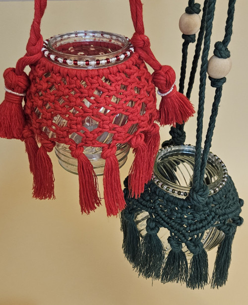 Boho Macrame Vánoční Lucernička — foto 6