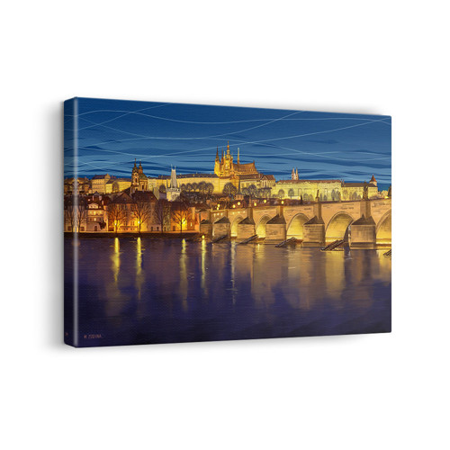 Obraz 50x30 cm, papír. Hradčany. — foto 2