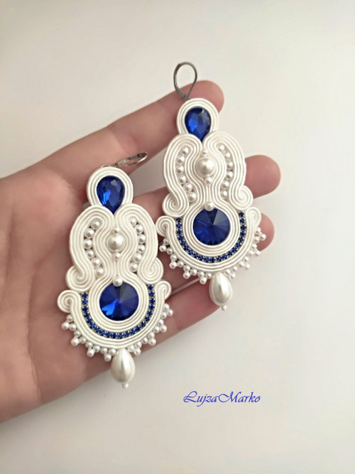 Paula soutache/sutaš náušnice — foto 3