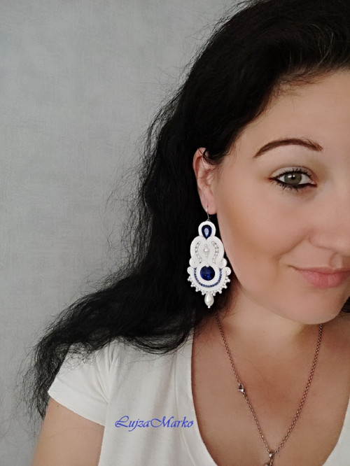 Paula soutache/sutaš náušnice — foto 4
