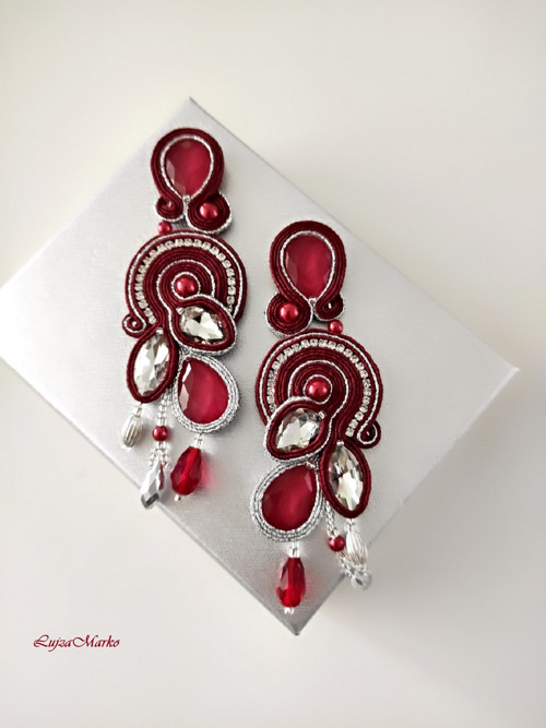 Chiara - elegantní soutache / sutaš náušnice — foto 2
