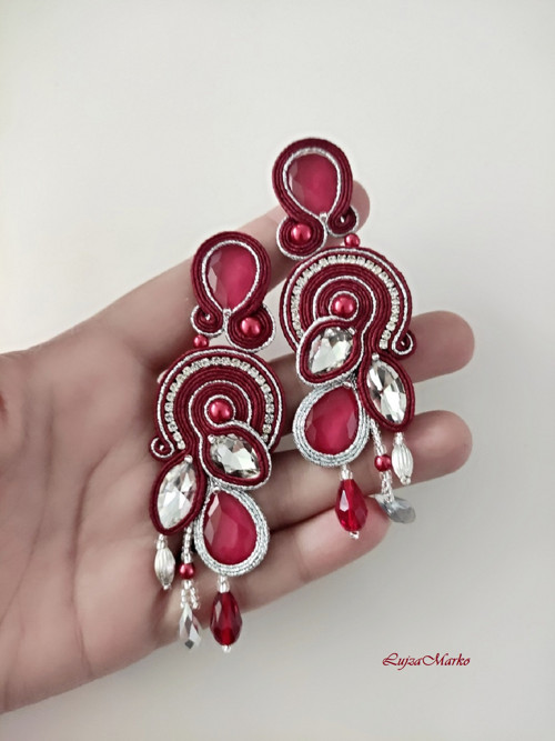 Chiara - elegantní soutache / sutaš náušnice — foto 4