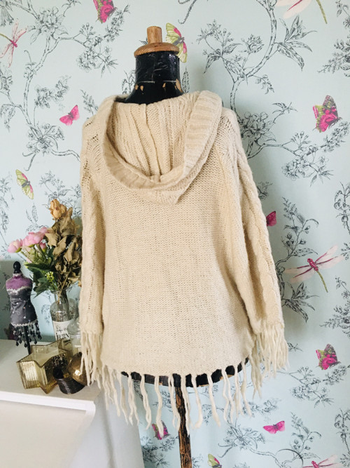 Boho pončo svetr indiánský — foto 4
