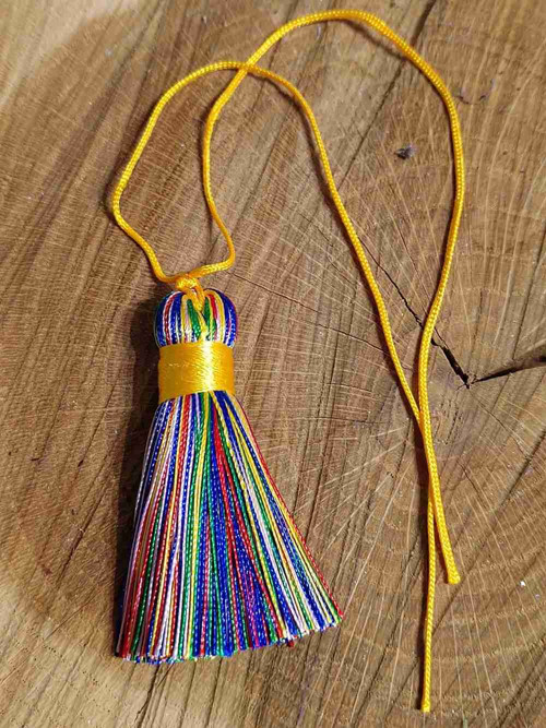 Střapec délka 60 mm barva žlutá multicolor — foto 3