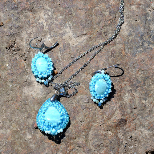 Larimarky - náušničky — foto 2