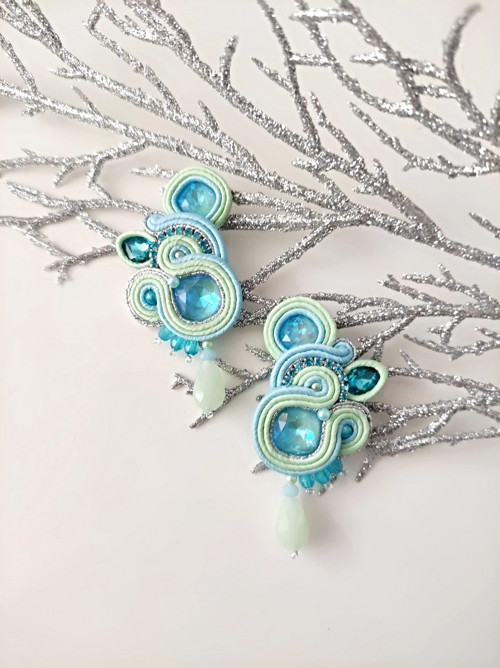 Lisa - elegantní soutache / sutaš náušnice — foto 6