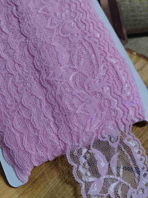Elastická krajka šíře 55 mm barva růžová — foto 2