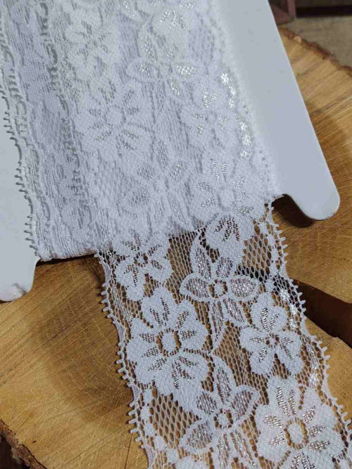 Elastická krajka šíře 65 mm barva bílá — foto 2