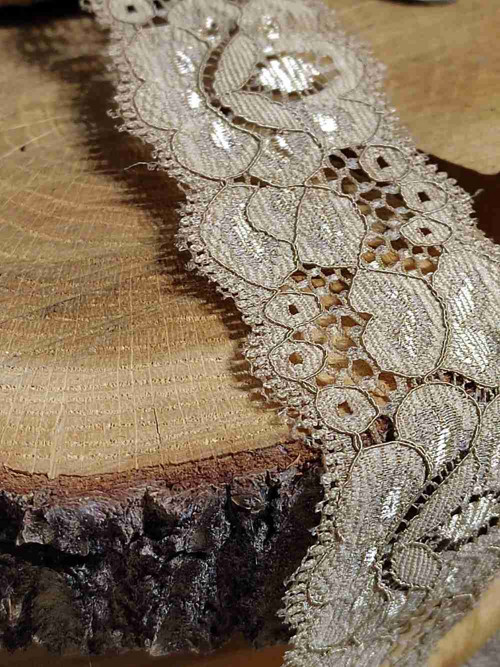 Elastická krajka šíře 40 mm barva písková — foto 2