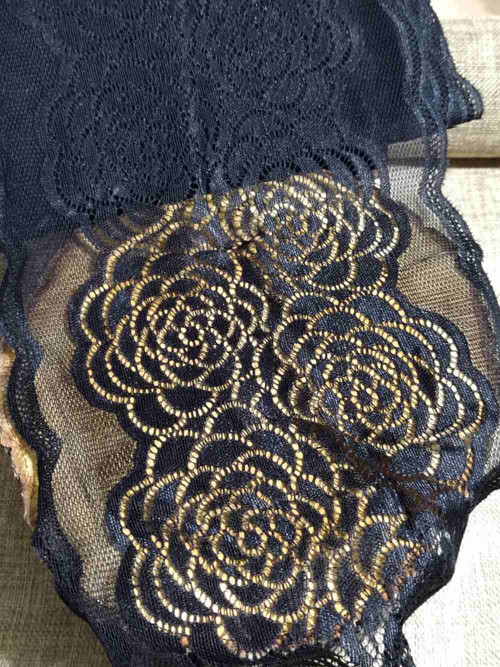 Elastická krajka šíře 20 cm černá — foto 2