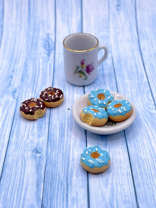 Náušnice Donuty tyrkysové — foto 3