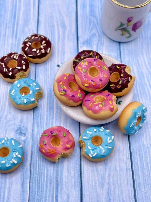 Náušnice Donuty tyrkysové — foto 2