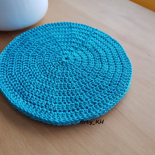 Podtácek Macramé, velký, tyrkysový — foto 3