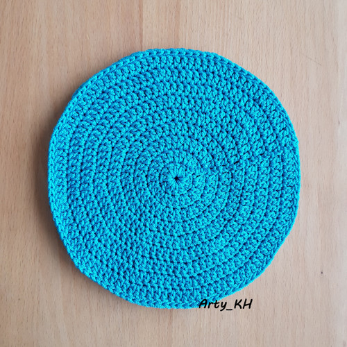 Podtácek Macramé, velký, tyrkysový — foto 2