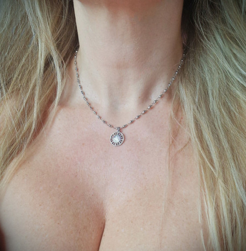 Ocelový náhrdelník s korálky*sluníčko — foto 6