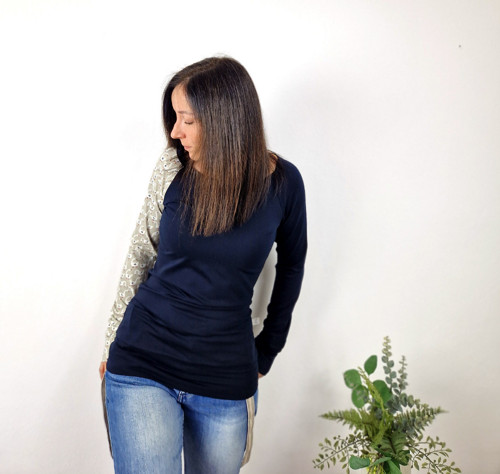 Černé s barevným rukávem...M — foto 3