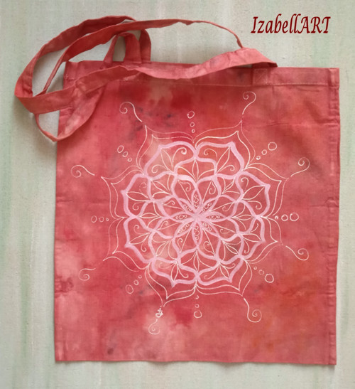 Ručně malovaná taška - Mandala — foto 2