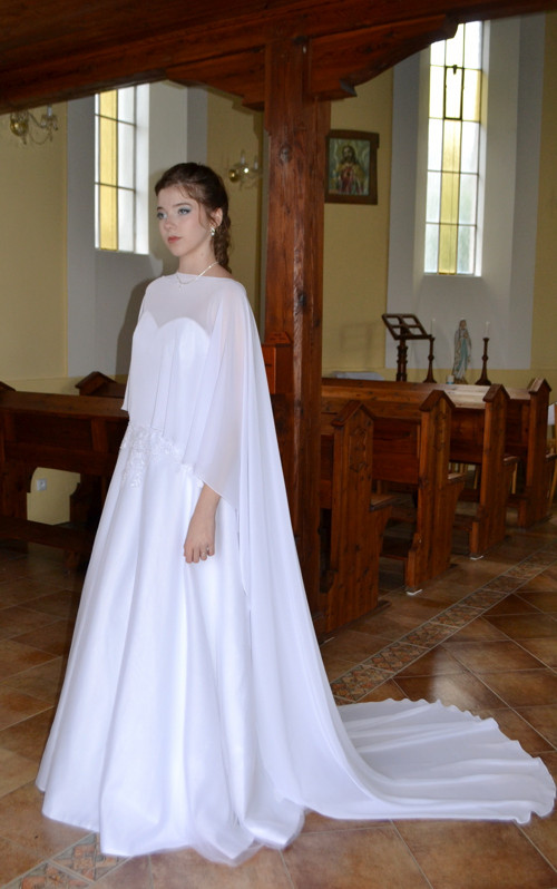 Šifonový šál s vlečkou — foto 3