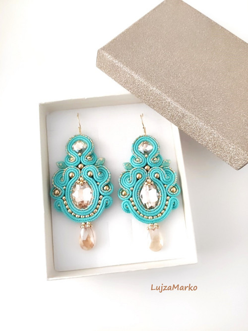 Heidi soutache / sutaš náušnice — foto 3