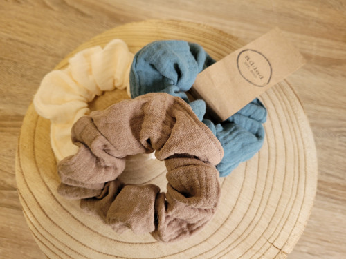 Mušelínové scrunchies — foto 2