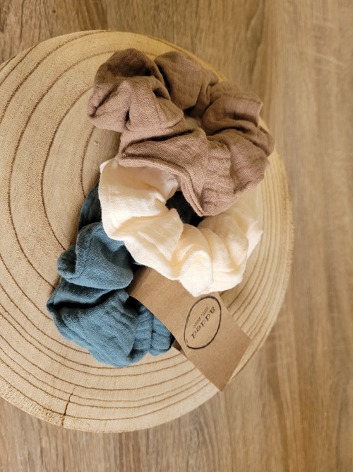 Mušelínové scrunchies — foto 3