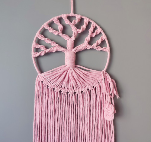 Macramé dekorace - Strom života 18 x 65 cm — foto 3