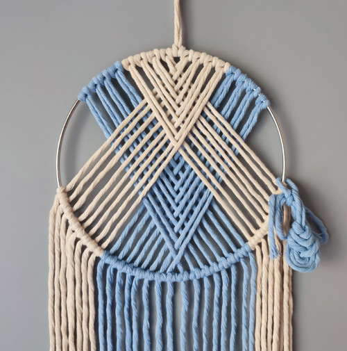 Macramé lapač snů - 18 x 55 cm — foto 2