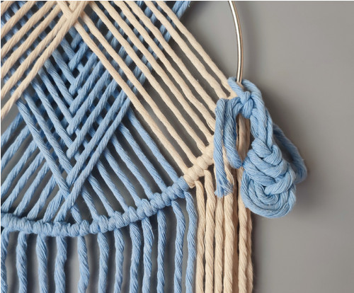Macramé lapač snů - 18 x 55 cm — foto 3