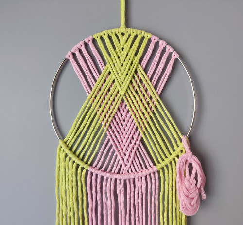 Macramé lapač snů - 18 x 55 cm — foto 2