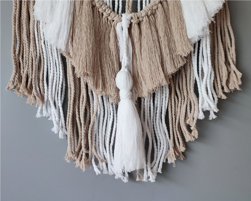 Macramé dekorace Béžový anděl 42 x 85 cm — foto 4