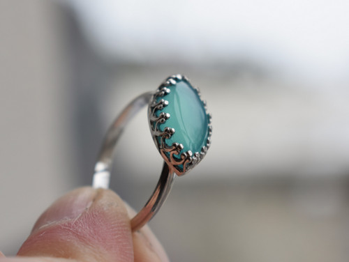 Prsten aqua chalcedon — foto 4