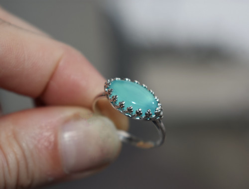 Prsten aqua chalcedon — foto 5