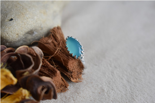 Prsten aqua chalcedon — foto 3