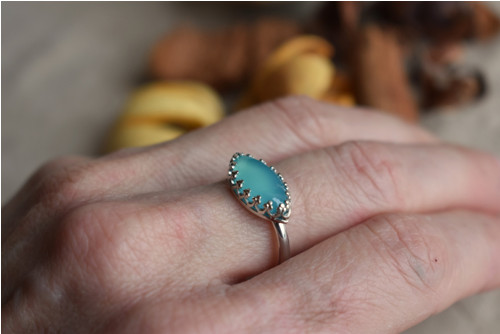 Prsten aqua chalcedon — foto 6